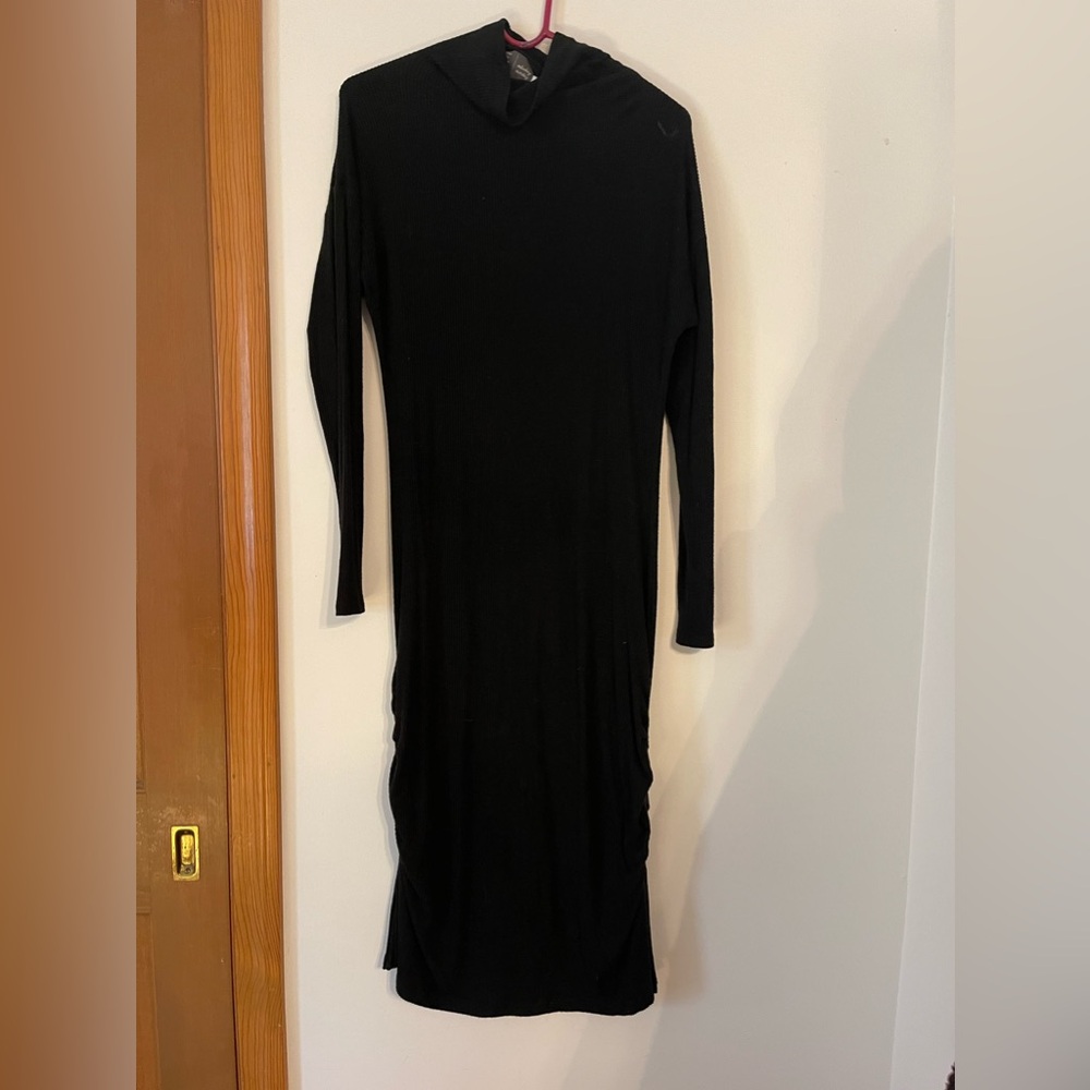Anthropologie Saturday Sunday ribbed maxi dress black medium